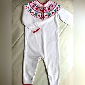Baby Girl Christmas/Winter Bodysuit LS 12M